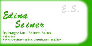 edina seiner business card